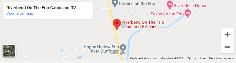 A map of the location of riverbend on the river outfitters.